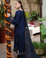 Dhanak Luxe 3PC Embroidered Dress with Embroidered Shawl – ZC1263