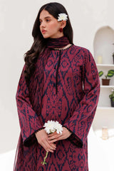 Karandi 3PC Printed Shirt with Karandi Printed Dupatta and Trouser – ZC822