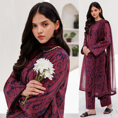 Karandi 3PC Printed Shirt with Karandi Printed Dupatta and Trouser – ZC822