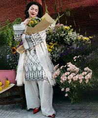 Lawn 3PC Embroidered Shirt with Digital Printed Jacquard Dupatta – ZC1383