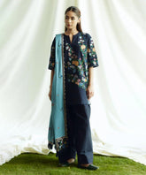 Zara Shahjahan 3PC Dhanak Embroidered Shirt with Digital Printed Shawl – ZC281