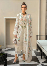 Lawn 3PC Embroidered Shirt with Organza Embroidered Dupatta – ZC1168