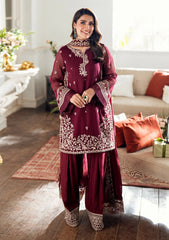 Dhanak-3PC Embroidered Shirt with Dhanak Embroidered Dupatta - 3524
