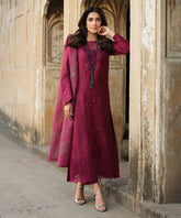 Lawn 3PC Embroidered Shirt with Organza Digital Printed Dupatta – ZC1412