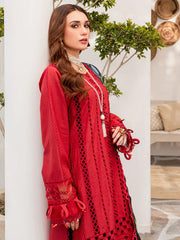 Dhanak 3PC Embroidered Shirt with Digital Printed Wool Shawl – ZC3160