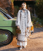 Dhanak 3PC Embroidered Shirt with Digital Printed Wool Shawl – ZC3327