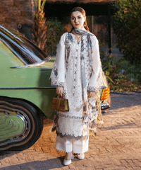 Dhanak 3PC Embroidered Shirt with Digital Printed Wool Shawl – ZC3327