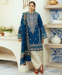 Dhanak Luxe 3PC Embroidered Shirt with Digital Printed Wool Shawl – ZC668