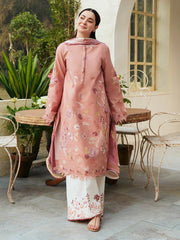 Dhanak 3PC Embroidered Shirt with Digital Printed Wool Shawl – ZC3188