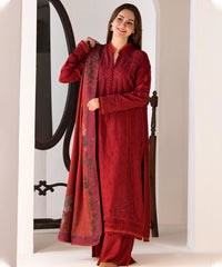 Sobia Nazir Dhanak 3PC Embroidered Suit with Twill Printed Shawl & Trouser – ZC688