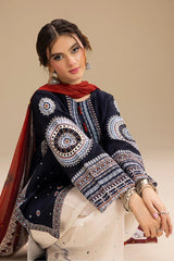 Lawn 3PC Embroidered Shirt with Digital Printed Jacquard Dupatta – ZC1415