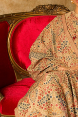 Dhanak 3PC Embroidered Shirt with Dhanak Embroidered Shawl – ZC590