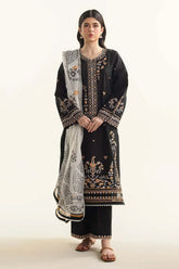 Zara Shahjahan 3PC Lawn Embroidered Shirt with Printed Dupatta – ZC490