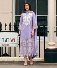 MUSHQ Dhanak 3PC Chikankari Embroidered Suit with Pashmina Wool Shawl – ZC117