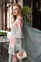 3PC Printed Lawn Zarri Shirt with Voile Printed Dupatta – ZC1520