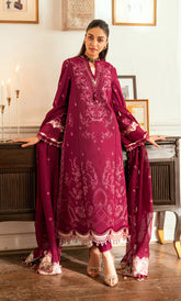 Dhanak 3PC Embroidered Shirt with Chiffon Embroidered Dupatta – ZC3366