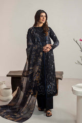 Dhanak 3PC Embroidered Shirt with Digital Printed Wool Shawl – ZC3365