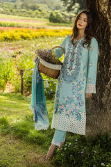 Dhanak 3PC Embroidered Shirt with Digital Printed Wool Shawl – ZC3363
