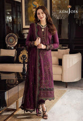 Asim Jofa Dhanak 3PC Embroidered Suit with Chiffon Dupatta – ZC673