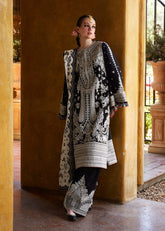Lawn 3PC Embroidered Shirt with Organza Embroidered Dupatta – ZC1372