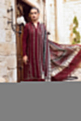 Dhanak-3PC Embroidered Shirt with Digital Printed Wool Shawl -3427