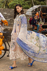 Lawn 3PC Embroidered Shirt with Digital Printed Jacquard Dupatta – ZC1430