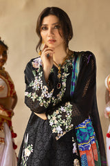 Lawn 3PC Embroidered Shirt with Digital Printed Jacquard Dupatta – ZC1403