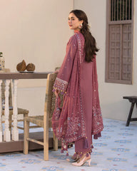 Lawn 3PC Embroidered Shirt with Chiffon Embroidered Dupatta – ZC1321