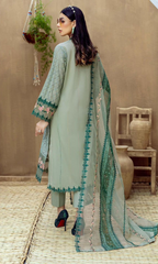 Dhanak 3PC Embroidered Shirt with Organza Embroidered Dupatta – ZC3292