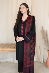 Dhanak Luxe 3PC Embroidered Unstitched Dress – ZC622