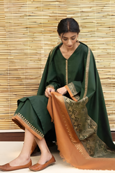 Dhanak Luxe 3PC Dress with Wool Shawl – ZC471