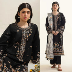 Zara Shahjahan 3PC Lawn Embroidered Shirt with Printed Dupatta – ZC490