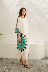 LULUSAR Luxe Silk 2PC Digital Printed Unstitched Dress – ZC863