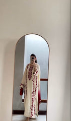 Dhanak-3PC Embroidered Shirt with Chiffon Tie and Dye Dupatta - 3509