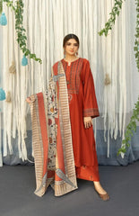 URGE 3PC Dhanak Embroidered Suit with Digital Printed Shawl – ZC651
