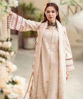 Lawn 3PC Embroidered Shirt with Organza Embroidered Dupatta – ZC1357