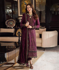 Asim Jofa Dhanak 3PC Embroidered Suit with Chiffon Dupatta – ZC673