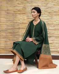 Dhanak Luxe 3PC Dress with Wool Shawl – ZC471