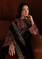 Dhanak 3PC Embroidered Shirt with Organza Sequins Embroidered Dupatta – ZC3351