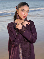 Female Studio Dhanak 3PC Embroidered Shirt with Dhanak Embroidered Dupatta – ZC176