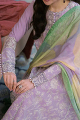 Dhanak 3PC Embroidered Shirt with Digital Printed Wool Shawl – ZC3307