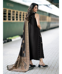 Dhanak 3PC Embroidered Shirt with Digital Printed Shawl – ZC277