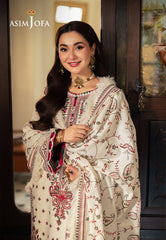 Dhanak 3PC Embroidered Shirt with Digital Printed Wool Shawl – ZC3222