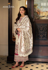 Dhanak 3PC Embroidered Shirt with Digital Printed Wool Shawl – ZC3222