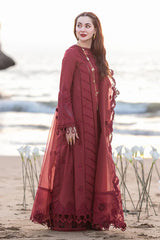 Lawn 3PC Embroidered Shirt with Organza Embroidered Dupatta – ZC1134