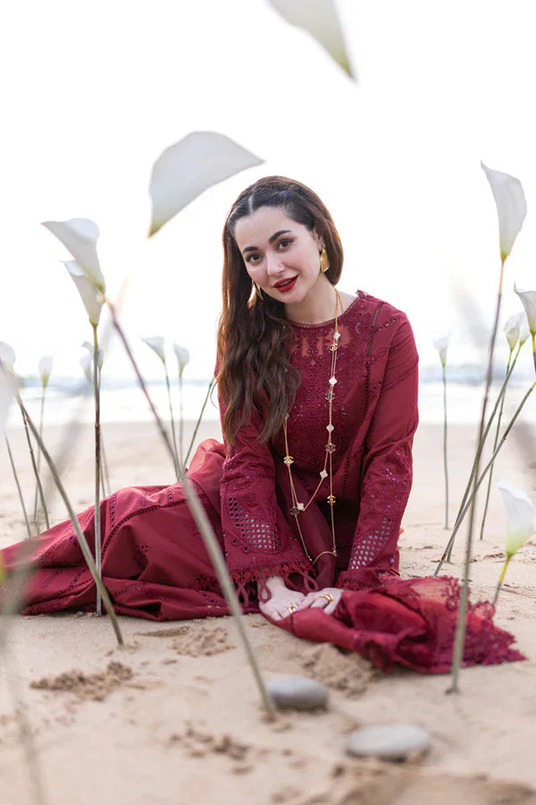 Lawn 3PC Embroidered Shirt with Organza Embroidered Dupatta – ZC1134