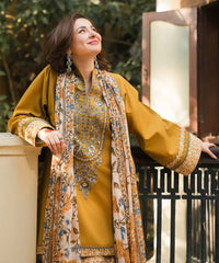 KHADDAR-3PC WITH KHADDAR PRINTED SHIRT & TROUSER-931