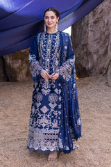 Lawn 3PC Embroidered Shirt with Digital Printed Jacquard Dupatta – ZC1411