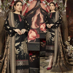 Dhanak 3PC Embroidered Suit with Digital Printed Wool Shawl – ZC3124