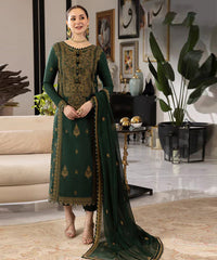 Dhanak Luxe 3PC Embroidered Suit with Chiffon Embroidered Dupatta – ZC658
